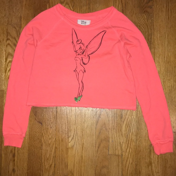 Disney couture cropped sweatshirt with Tink sketch - Picture 1 of 4